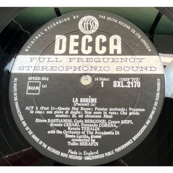 Puccini La Boheme DECCA SXL 2170-1 Tebaldi Bergonzi Serafin 2LP Box Set - Picture 2 of 8